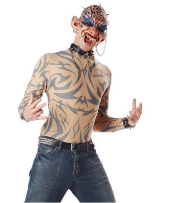Tattoo Freak Costume. tattoo Halloween. Costume Includes: Tattoo Print Shirt 
