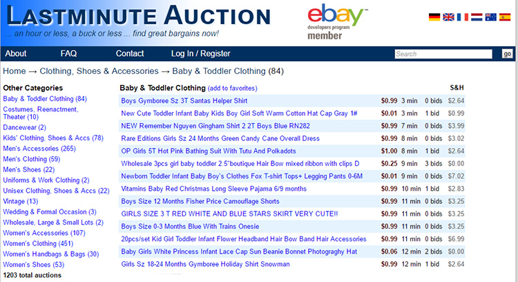 The Everything One Dolllar Online Auction Site
